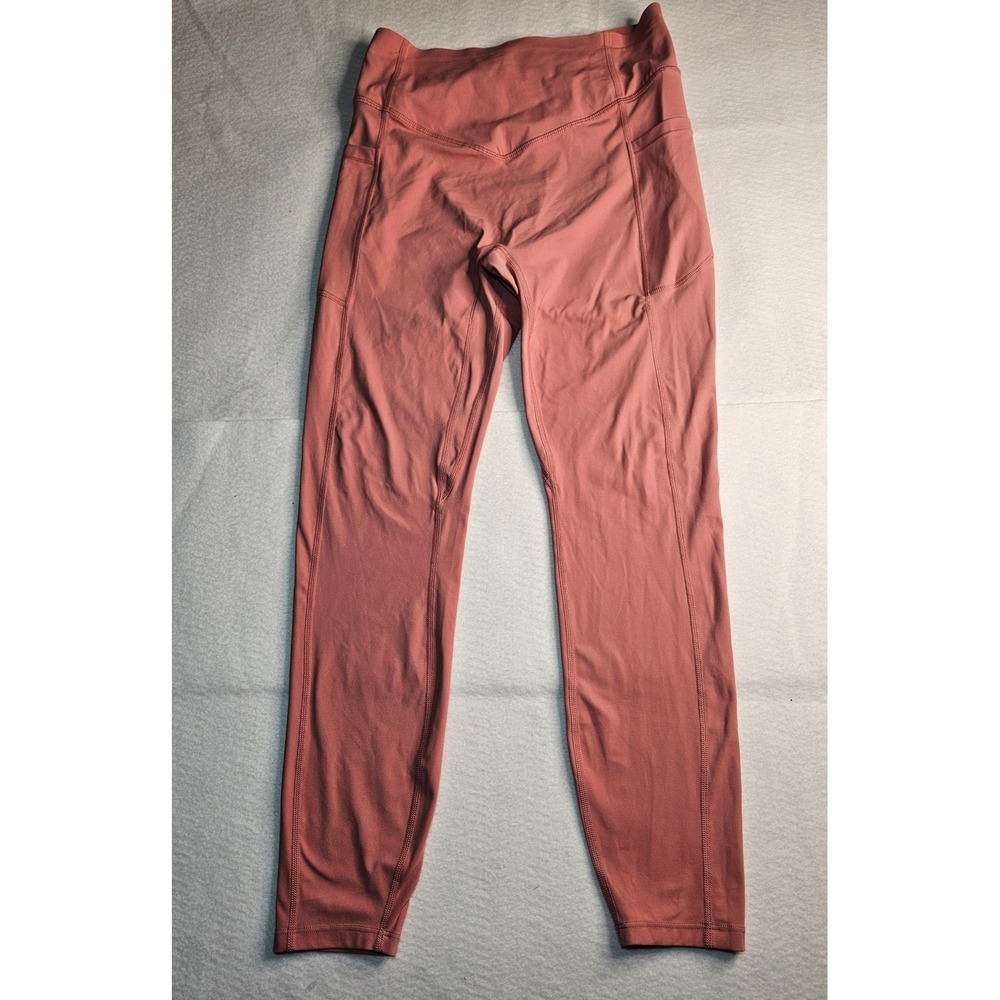 Halara Womens High Waisted Scrunch Butt Leggings 7/8 Pink Pockets Medium